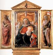 Fra Filippo Lippi Madonna of Humility with Angels and Donor,St john the Baptist,St Ansanus Cambridge,Fitzwilliam Museum. Spain oil painting artist